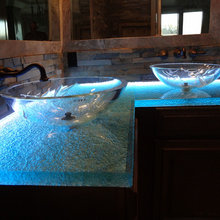 Glass countertop