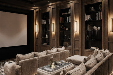 Inspiration for a home theater remodel in Los Angeles