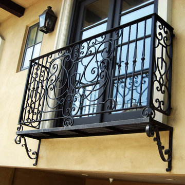 Wrought iron Juliette balcony