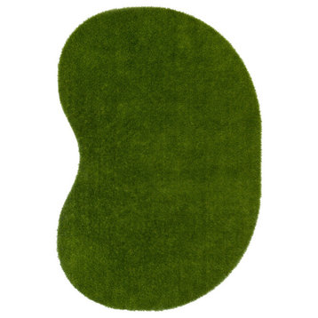 Greenspace 6' X 9' Jellybean Area Rug, Color Green
