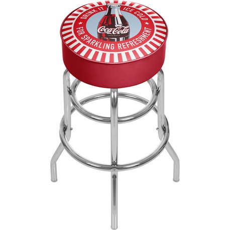 Bar Stool - Coca-Cola Drink It Ice Cold Bottle Art Stool