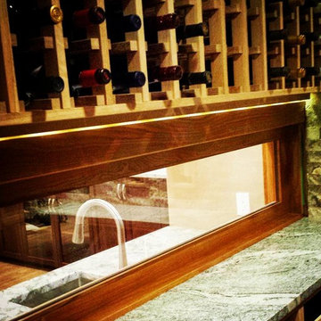 Hamptons Wine Cellar and basement renovation by Tru Woodcraft Inc