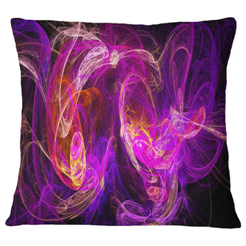 Colored Smoke Blue Purple Abstract Throw Pillow, 16"x16"