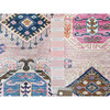 Blush Pink Organic Wool Hand Knotted Afghan Super Kazak Oriental Rug, 8'10"x12'