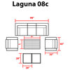 Laguna 8 Piece Outdoor Wicker Patio Furniture Set 08c Spa
