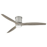 Hinkley - Hinkley 900860FBN-LWD Hover Flush 60" LED Fan, Brushed Nickel - Clean and sleek, Hover is a stunning modern upgrade for any project. Available, Brushed Nickel, Graphite or Matte Black, Hover comes equipped with integrated LED lighting and DC motor technology to deliver excellent energy efficiency. Hover is so versatile; it can be used for both indoor and outdoor spaces. Blades are included with every fan.