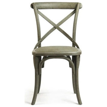 Cynzia Cafe Side Chair Faux Olive Green