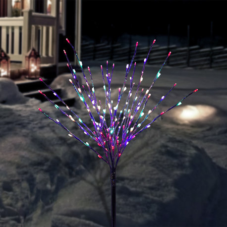39"H Indoor/Outdoor Tree Stake Holiday Decoration with Multicolored LED Lights