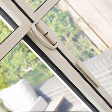 Our Brand New OB-36⁺ Soho Bifold paired with our OI-30 Internal Door