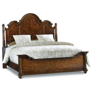 Hooker Furniture 5381-90666 King Solid Rubberwood Poster Bed - Rich Traditional