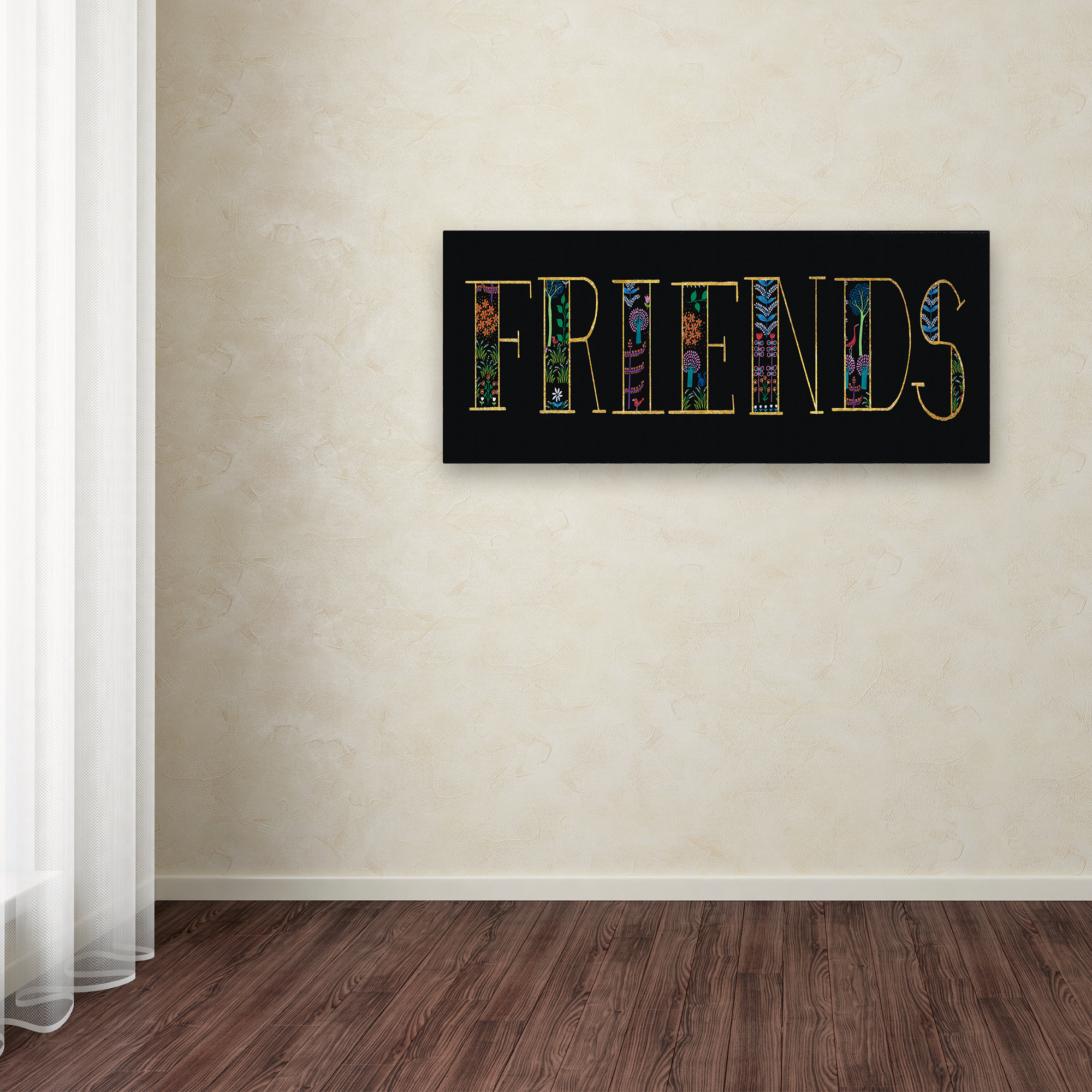 Wild Apple Portfolio 'Bright Folklore Friends' Canvas Art, 24"x10"