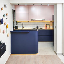 Houzz Tour: Jaunty His-And-Hers Colours Enliven This Flat