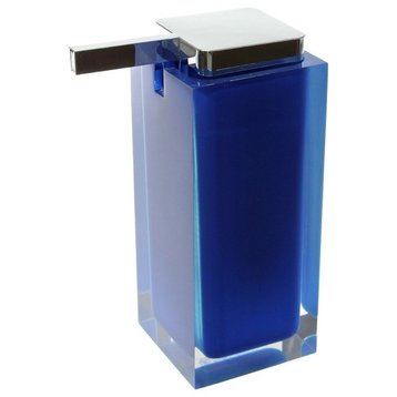 Square Countertop Soap Dispenser, Blue