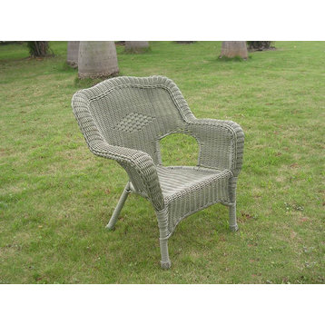 Maui Camelback Outdoor Patio Chairs, Set of 2, Antique Moss