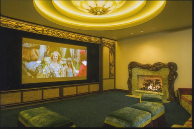 This is an example of a traditional home theatre in Denver.