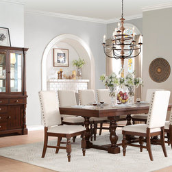 Yates Burnished Oak Dining Table Set - Dining Tables
