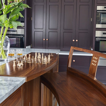 The Secret Drawer - dark painted and walnut kitchen