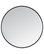 Asti Metal Frame Bevelled Round Mirror 36", Black