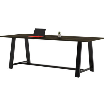 KFI Midtown 3' x 9' Wood Top Counter Height Conference Table in Espresso