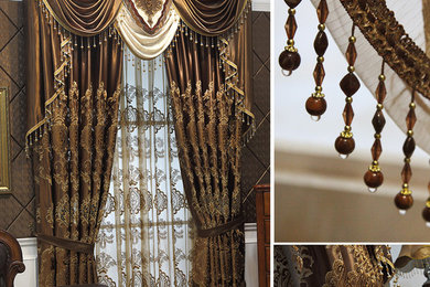 Customized Curtains in Coffee Color