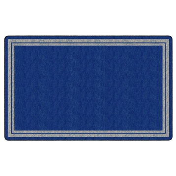 Flagship Carpets FE422-44A 7'6"x12' Double Border Blue Light Border Rug