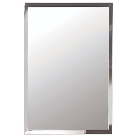 "SLIM LINE" Single Door Medicine Cabinets, Polished Chrome, 24x30