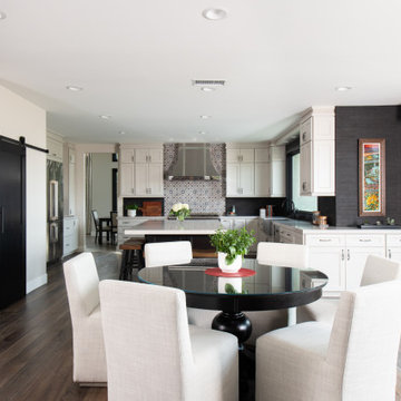 Kitchen Remodel with Accent Tile Behind Range