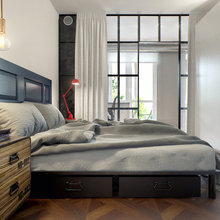 Habitación con cristalera