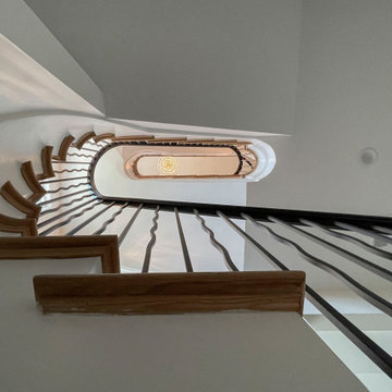 Project #106 | Winding Staircase with Modern Balustrade