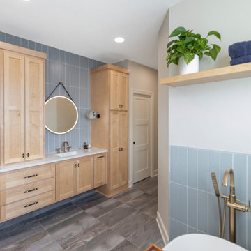 Coastal Casual Primary Bath Remodel Overland Park, KS