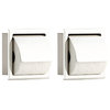 Recessed Stainless Steel Toilet Tissue Holder With Lid Pack of 2