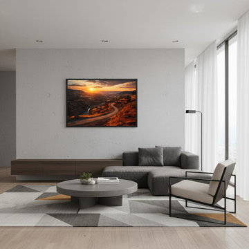 A Tranquil Trail Realism Painting Digital Artwork Modern Style Wall Art