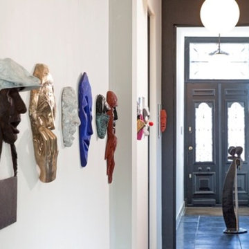 Hall way with art works