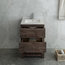 Formosa Floor Standing Open Bottom Modern Bathroom Cabinet With Top & Sink, 24"