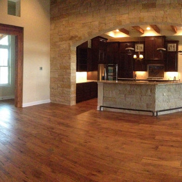 Contemporary Living Area with Rustic Accents