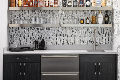 Minimalist home bar photo in Tampa