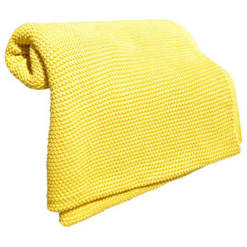 Cotton Throw Blanket, Varna Collection by Pink Lemonade, Yellow