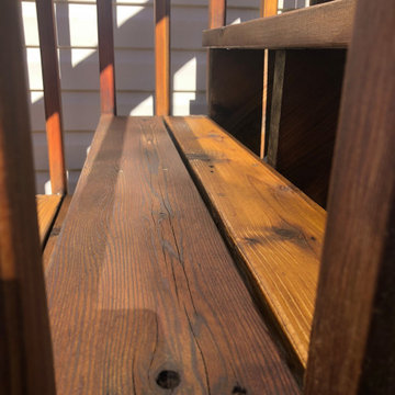Aging Cedar Staircase Restoration