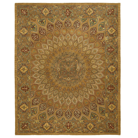 Safavieh Heritage Collection HG914 Rug, Light Brown/Grey, 9' X 12'