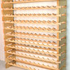 Modular Wine Rack Beechwood 48-144 Bottle Capacity 12 Bottles Across Stackable