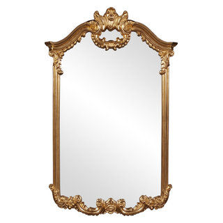 Arlington Ornate Small Wall Mirror - Antique Silver