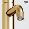 VIGO Cass Single Handle Single-Hole Bathroom Faucet, Matte Brushed Gold