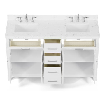 Caroline 60'' White Bathroom Vanity