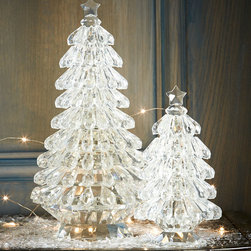 Crystal Faceted Trees - Holiday Accents And Figurines