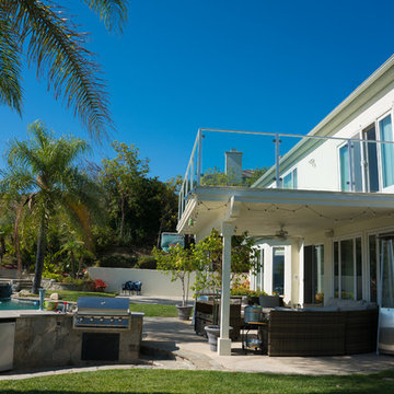 Custom Glass Panel Railing, Balcony Waterproofing, Walkway