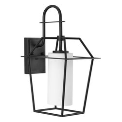 Progress Lighting - Chilton Collection 17-3/4, 1-Light Textured Black Outdoor Wall Lantern - Outdoor Wall Lights And Sconces