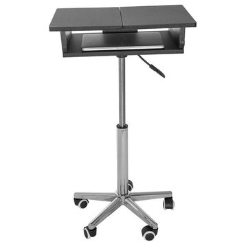 Techni Mobili Folding Table Laptop Cart, Graphite