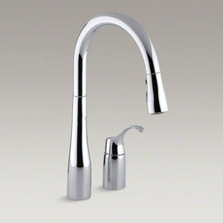 KOHLER Polished Chrome Simplice&reg; Two-hole Kitchen Sink Faucet - Kitchen Faucets