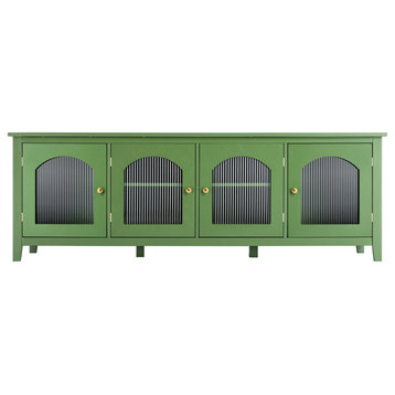 TATEUS 71-inch stylish TV cabinet Entertainment CenterTV stand,TV Console Table, Green