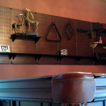 Pegboard by Wall Control can be used to create a custom, high-end look in game r